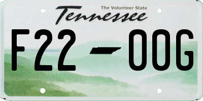 TN license plate F2200G