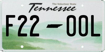 TN license plate F2200L