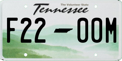 TN license plate F2200M