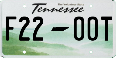 TN license plate F2200T
