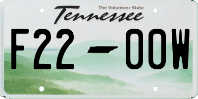 TN license plate F2200W