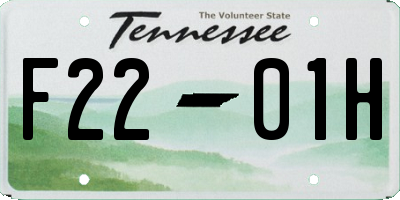 TN license plate F2201H