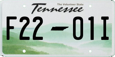 TN license plate F2201I