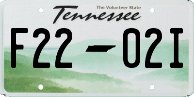 TN license plate F2202I