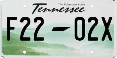 TN license plate F2202X