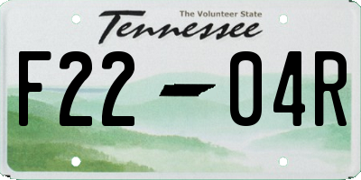 TN license plate F2204R