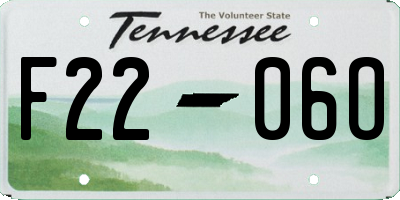 TN license plate F2206O