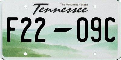 TN license plate F2209C