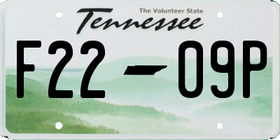 TN license plate F2209P