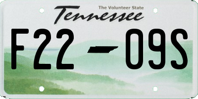 TN license plate F2209S