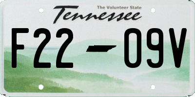 TN license plate F2209V