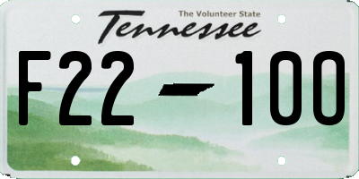 TN license plate F2210O