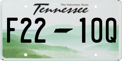 TN license plate F2210Q