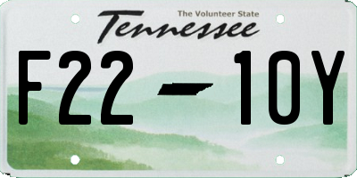 TN license plate F2210Y