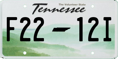 TN license plate F2212I