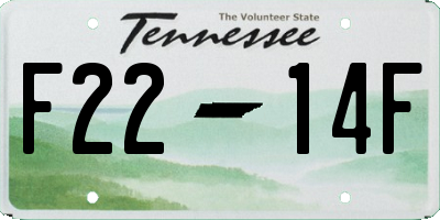 TN license plate F2214F