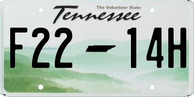 TN license plate F2214H