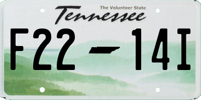 TN license plate F2214I