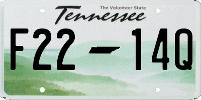 TN license plate F2214Q
