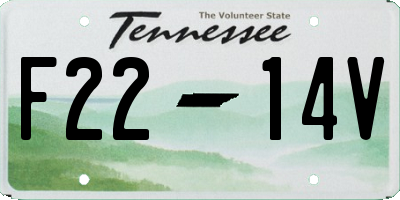 TN license plate F2214V