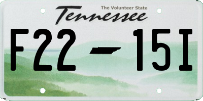 TN license plate F2215I