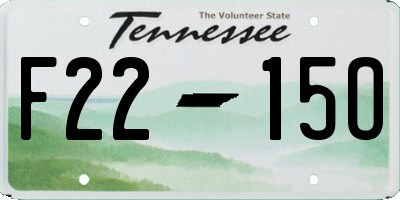 TN license plate F2215O