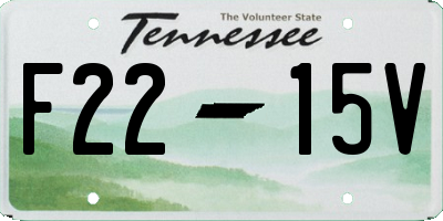 TN license plate F2215V