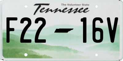 TN license plate F2216V