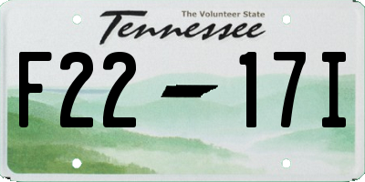 TN license plate F2217I