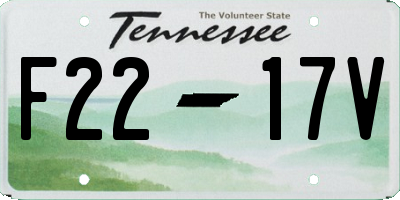 TN license plate F2217V