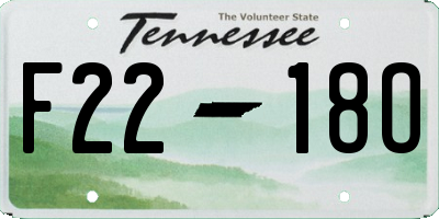 TN license plate F2218O