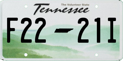 TN license plate F2221I