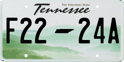 TN license plate F2224A