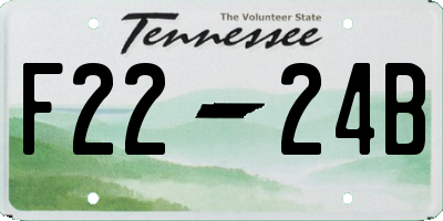 TN license plate F2224B