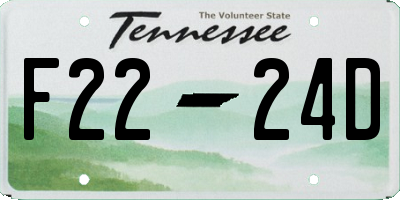 TN license plate F2224D