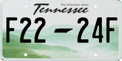 TN license plate F2224F