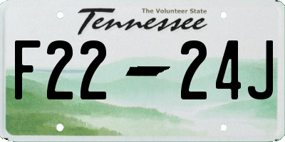 TN license plate F2224J