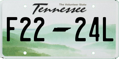 TN license plate F2224L