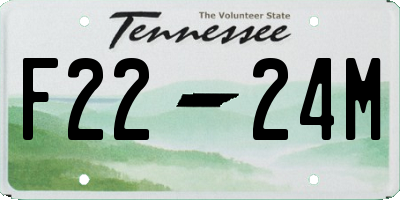 TN license plate F2224M