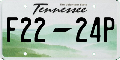 TN license plate F2224P