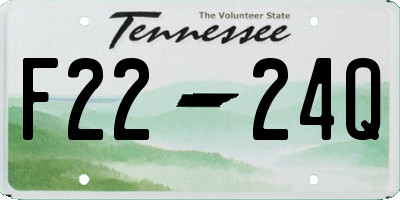 TN license plate F2224Q