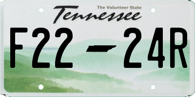 TN license plate F2224R