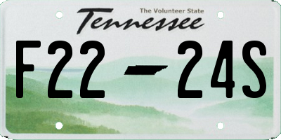 TN license plate F2224S