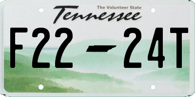TN license plate F2224T