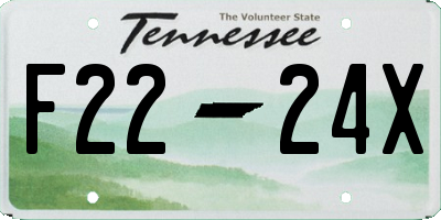 TN license plate F2224X