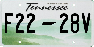 TN license plate F2228V