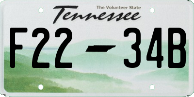 TN license plate F2234B