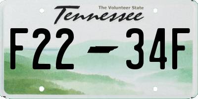 TN license plate F2234F