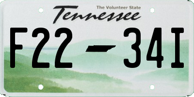 TN license plate F2234I