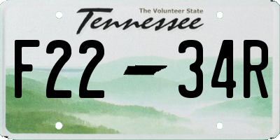 TN license plate F2234R